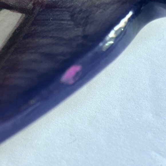 Harris Cies Abstract Pottery Rectangle Footed Platter Tray Signed 2001 FLAWS - Picture 9 of 9